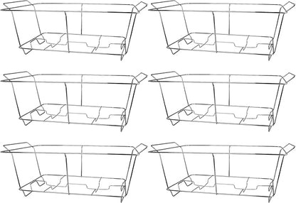 COMFICOVE 6 Pack Chafing Wire Rack Buffet Stand Chrome Frame
