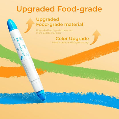 M&G 36 Colors Upgraded Food-grade Paint Sticks, Tempera paint sticks set, Washable paint, Non- Toxic, No Mess Quick Drying Art Supplies for Toddlers and Kids
