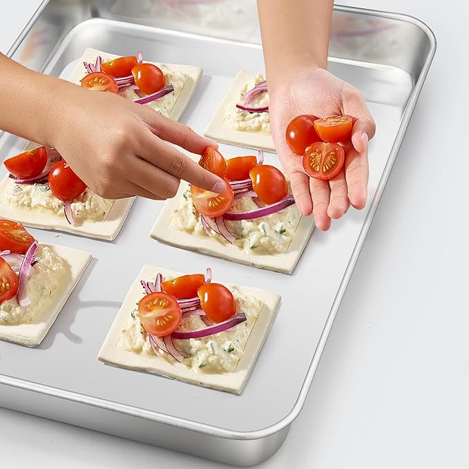 TeamFar Baking Sheet, 17.6’’ x 13’’ x 1’’ Stainless Steel Large Cookie Sheet