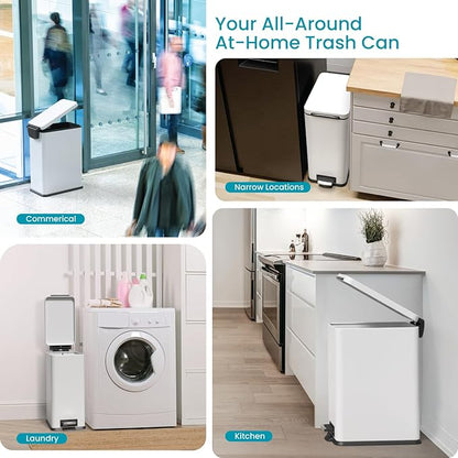 Home Zone Living 8 Gallon Slim Kitchen Trash Can
