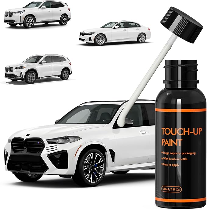 300 Alpine White Touch Up Paint for BMW, DIY Car Paint Scratch Repair Kit, Automotive Paints, Quick & Easy Fix Scratch Repair for X1/X3/X5/X6/2/3/5/7/8 Series/Z4/M3/M5/M6