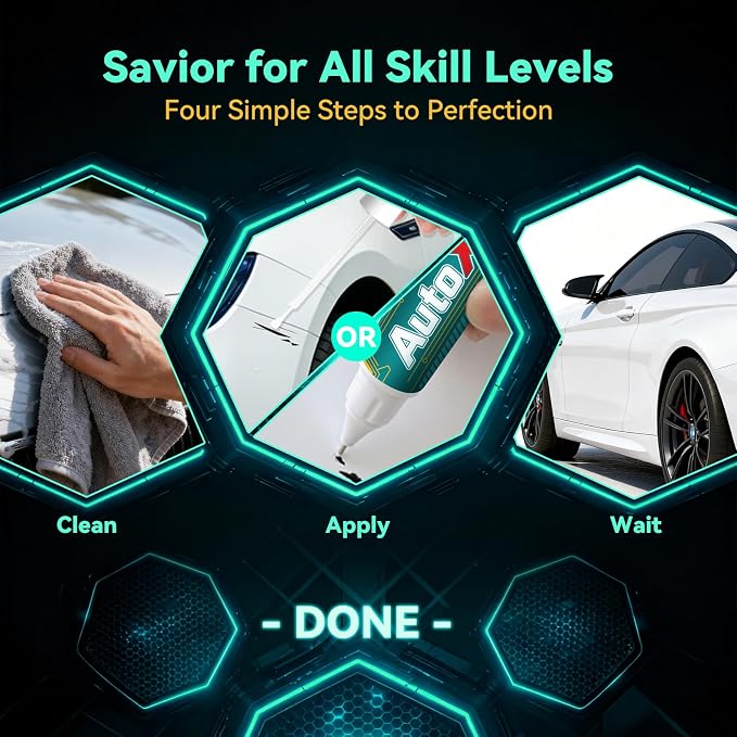 Shadow Black(G1) Touch Up Paint Compatible with Ford Car Paint Pen Scratch Repair Automotive Scratch Remover Fix Exact Color Match