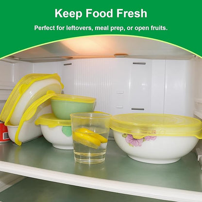 Silicone Stretch Lids – 6 Pack Reusable Food Covers, Flexible Silicone