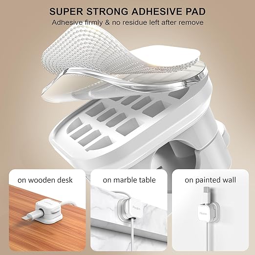 48 Pack Magnetic Cable Clip Organizer Cord Holder, Picozon Adhesive Cable