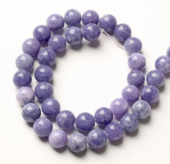 4MM 86PCS Lavender Purple Chalcedony Stone Loose Beads for Jewelry Making DIY Bracelet Necklace