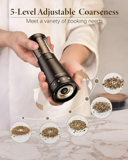 Electric Salt and Pepper Grinder Set