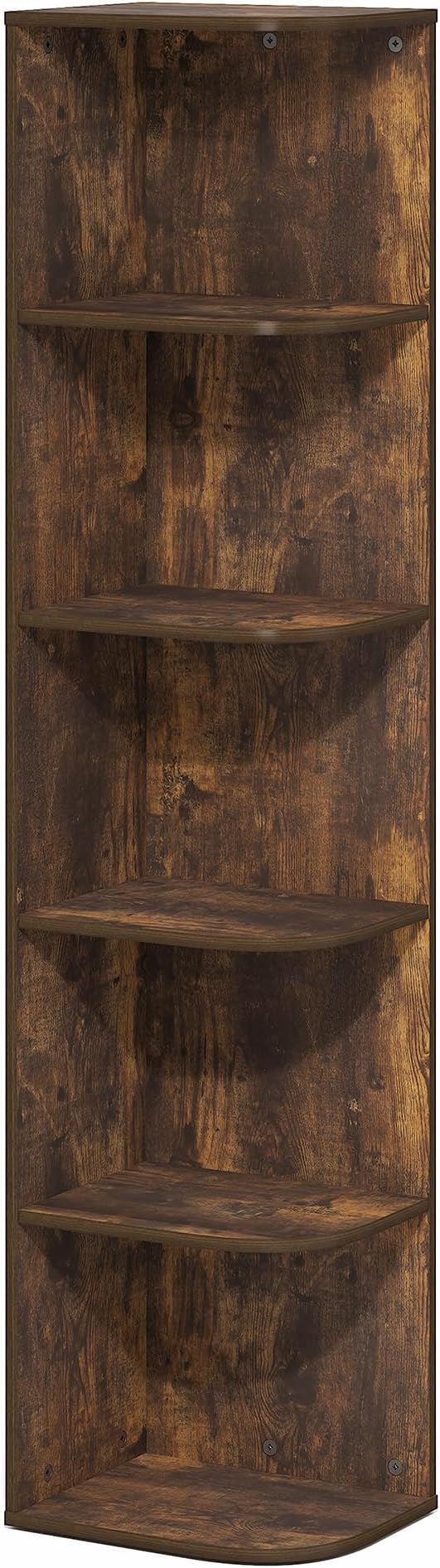 Furinno PASIR Book Shelf, 5-Tier Corner Bookshelf