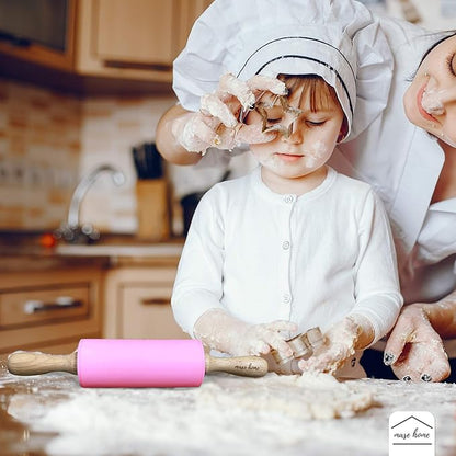 Mini Silicone Rolling Pin for Kids Baking – | Ideal for Toddlers, Cookies &