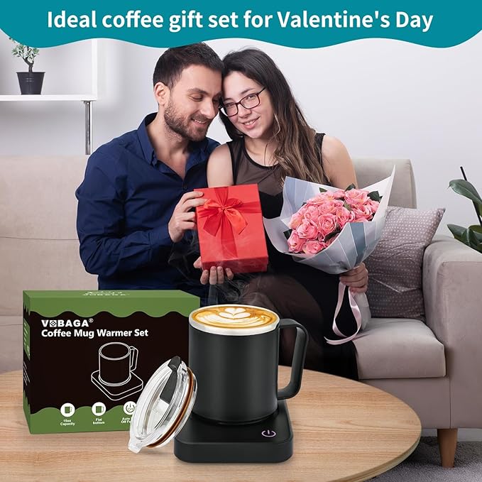 VOBAGA Coffee Mug Warmer & Mug Set