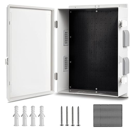 Outdoor Waterproof Electrical Junction Box, ABS Water Resistant Enclosure
