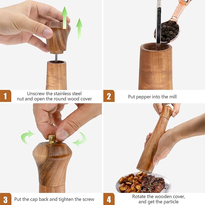 Wooden Pepper Grinder Pepper Mill