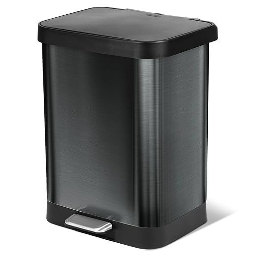 Glad Stainless Steel Step Trash Can