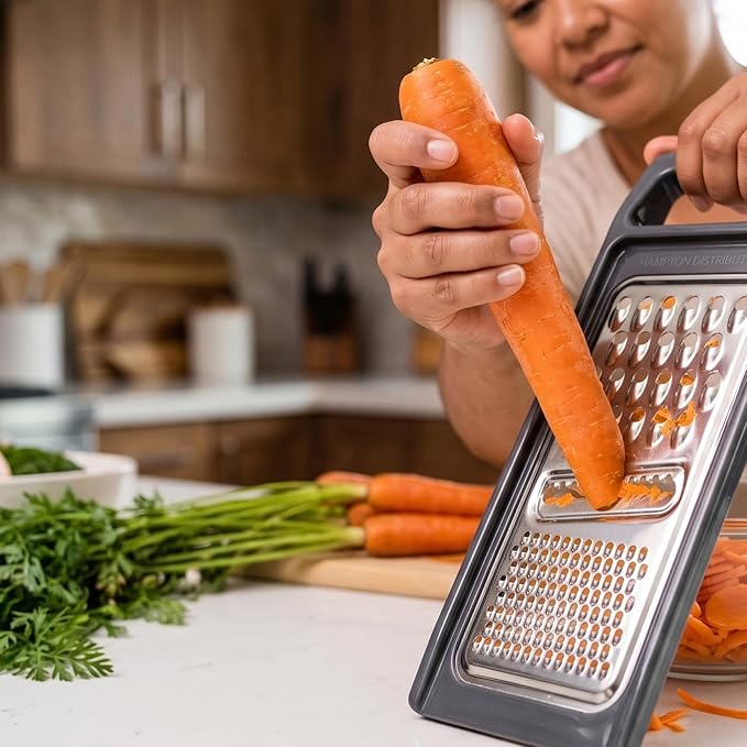 Cheese Grater with Handle, Stainless Steel, Cheese Shredder, Fruit and