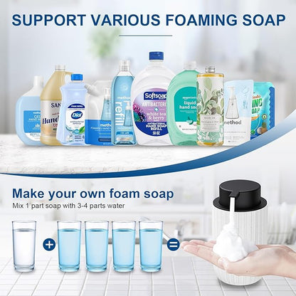 Ceramic Foaming Soap Dispenser, 12 oz Bathroom Foam Hand Soap Dispenser