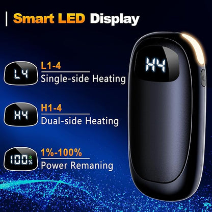 Hand Warmers Rechargeable - Electric Hand Warmers, Max 20 Hrs Warmth 4 Levels Heat Up to 131?? Dual-Side Heating Portable Reusable Pocket Heater 2 Pack for Raynauds, Hunting, Camping, Golf