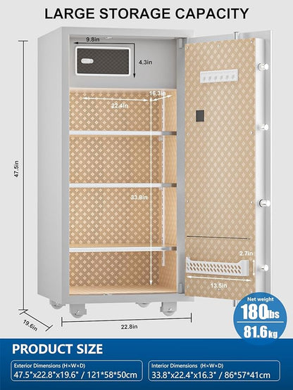 TIGERKING 11.5 Cu Ft Large Heavy Duty Home Security Safe – Digital Touchscreen