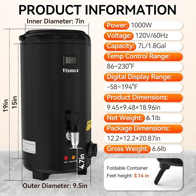 Electric Insulated Beverage Dispenser