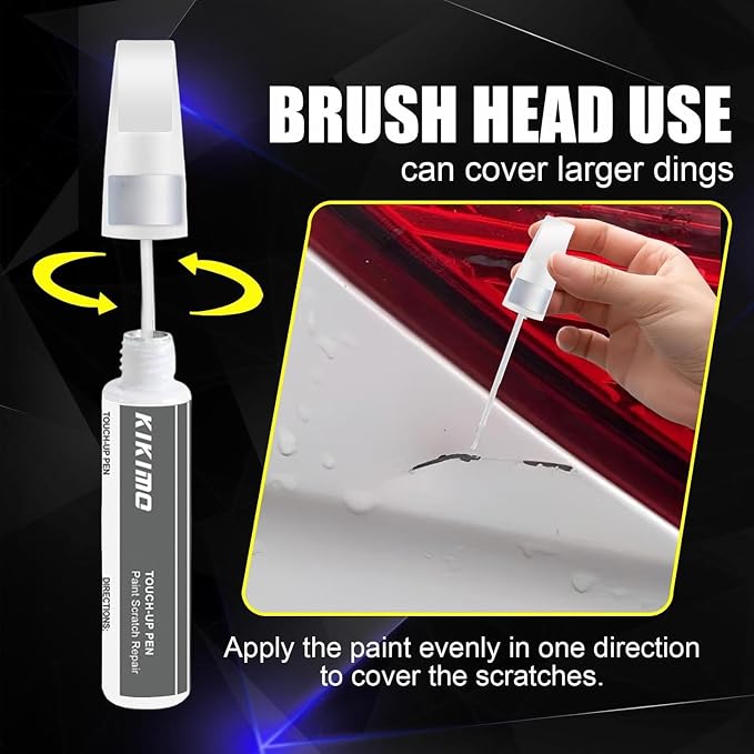 KIKIMO for Honda Touch Up Paint(Meteorite Gray Metallic(NH-904M)), Car Paint Repair Kit for Honda, 2 In 1 Scratches Repair with Pen Tip and Brush, Color-Matched for Quick & Easy Fix