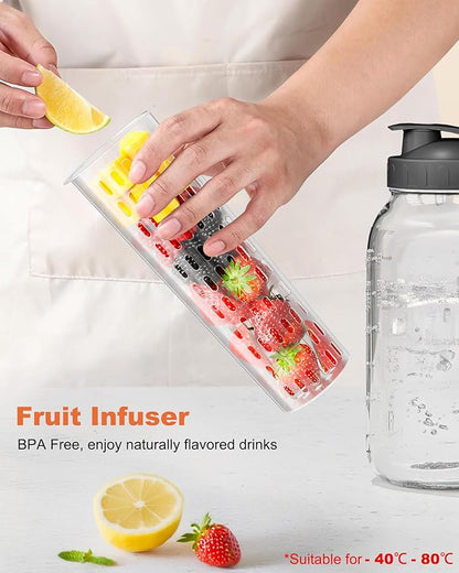 64oz Glass Mason Jar Pitcher – Airtight & Leakproof Glass Pitcher