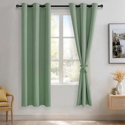 JIUZHEN Light Sage Blackout Curtains