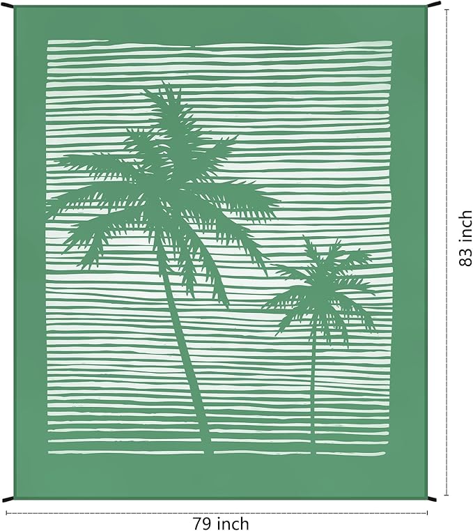 Beach Blanket Waterproof Sandproof Beach Mat 79" X 83"/10'x9'for 2-8 Adults Quick Drying Outdoor Picnic Mat Beach Accessories for Travel, Camping, Hiking