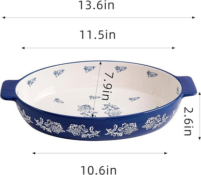 Wisenvoy Casserole Dish Baking Dish Ceramic Au Gratin Baking Dish Lasagna Pan