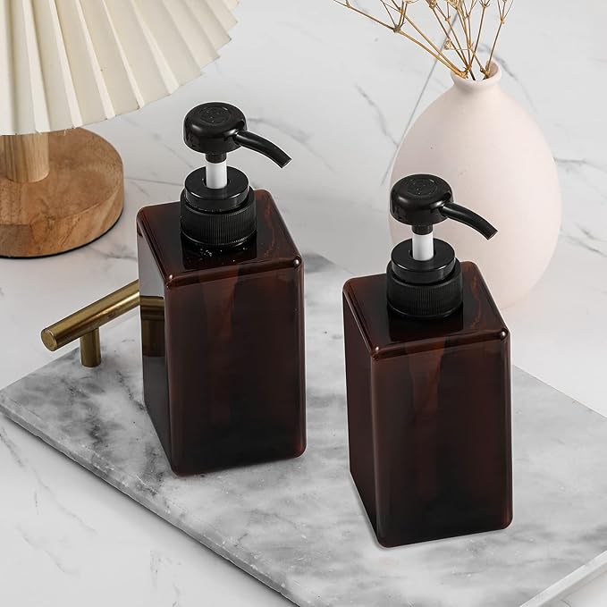 Pump Bottle, Refillable Plastic Empty Lotion Soap Dispenser Liquid Container