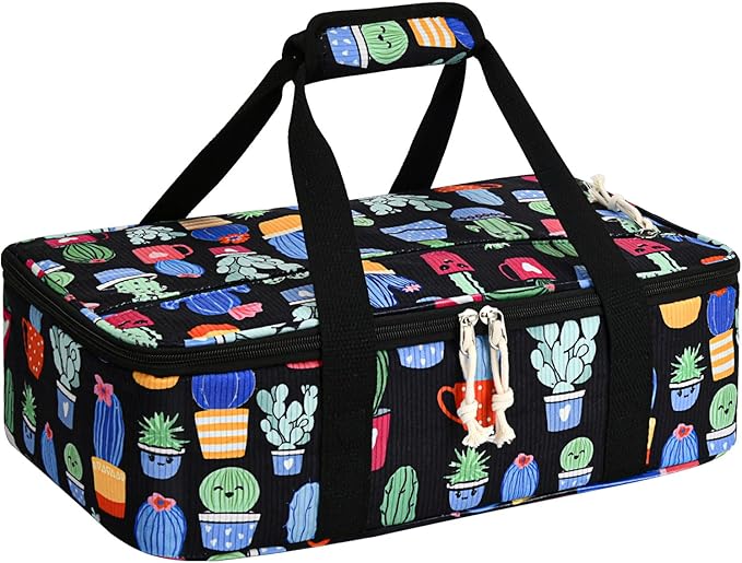 Corduroy Casserole Carrier, Insulated Lasagna Lugger