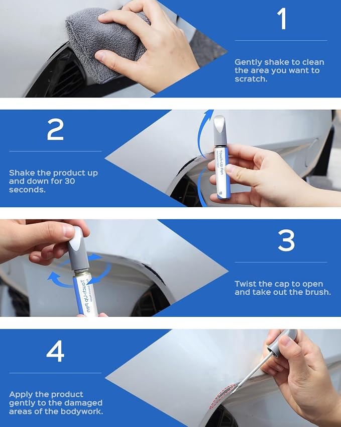 Touch Up Paint Compatible with Honda Exact Match Chips and Nicks Touch Up (Raven Black(8555))