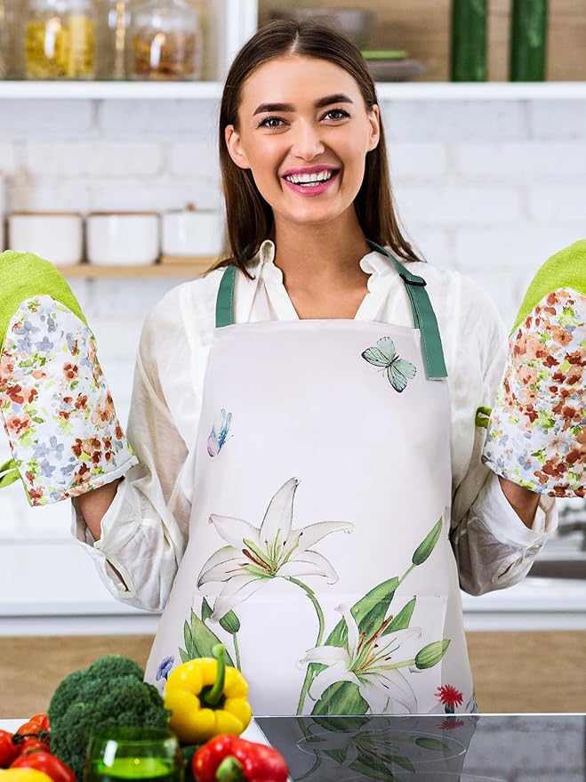 Bencailor 6 Pcs Spring Kitchen Aprons