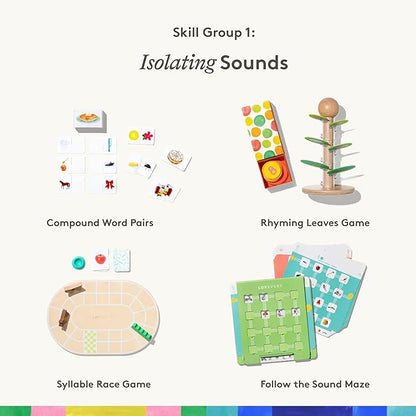 Lovevery Reading Skill Set, Learn to Read for Pre-K and Kindergarten, Fun Phonics Games and Books, Part 1
