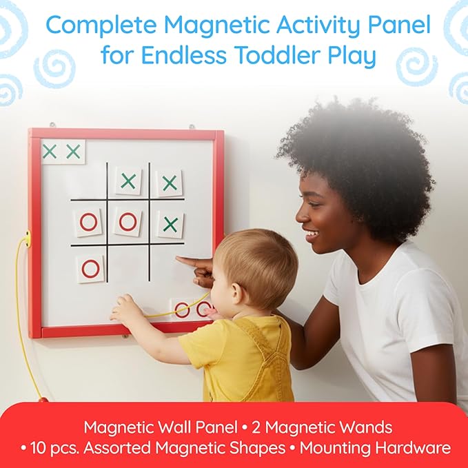 Magnetic Toddler Activity Wall Panel Toy – Interactive Wall Busy Board –