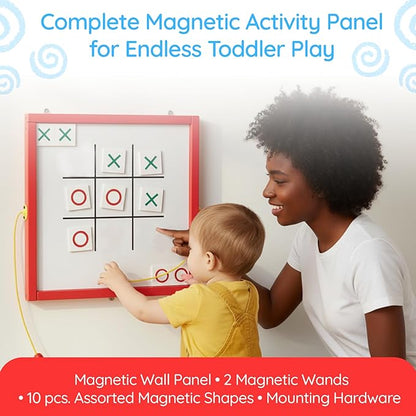 Magnetic Toddler Activity Wall Panel Toy – Interactive Wall Busy Board –