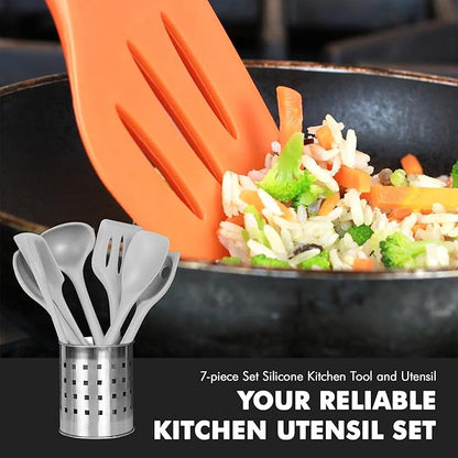 Chef Craft - Premium Silicone Kitchen Tools and Utensils Set, Non-Scratch