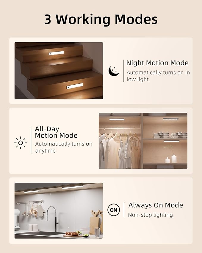 EZVALO 3-Pack Under Cabinet Lighting