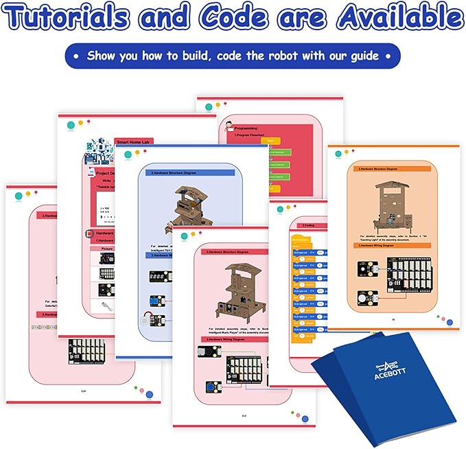 ACEBOTT 3-in-1 ESP32 STEM Smart Home and School Education Kit Compatible with Arduino, STEM Robotics Science Kits for Students Age 12+, Engineering Projects STEAM Activities Gifts 12-16 Year Old