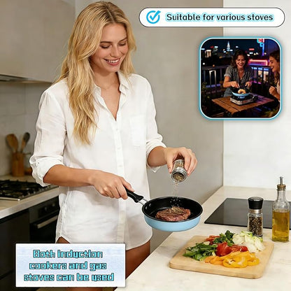 4.7 Inch Mini Frying Pan, Flat Bottom Design