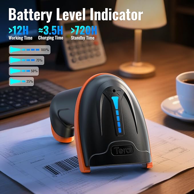Tera 1D 2D QR Barcode Scanner Wireless and Wired