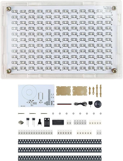 Soldering Practice Kit DIY RGB Music Spectrum Colorful Multi-pattern Simulate Dynamic Sound Wave Within Speaker SMD Soldering Kit Welding Skills Learn Soldering Kit For Beginners