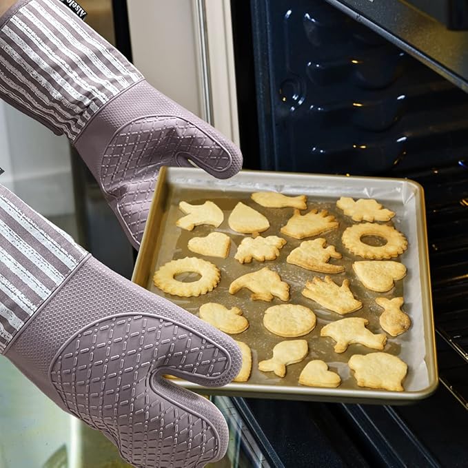 Alselo Silicone Oven Mitts Heat Resistant 932℉