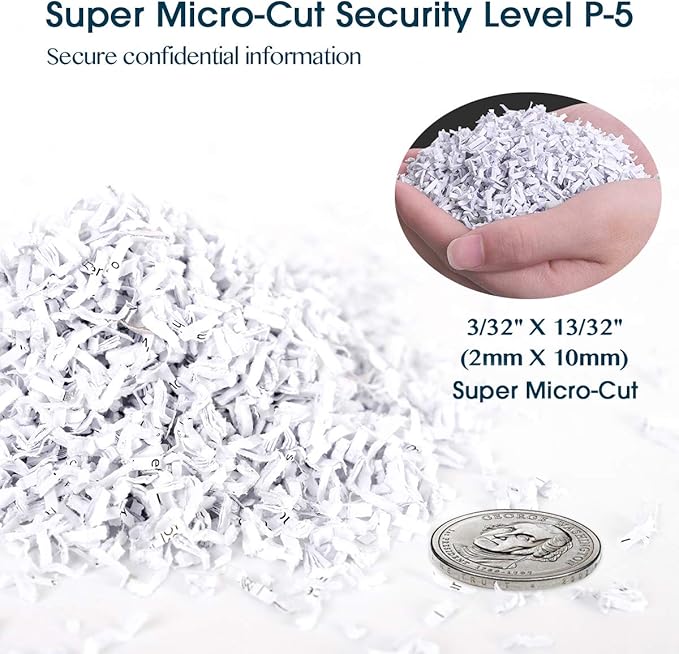 WOLVERINE 15-Sheet Super Micro Cut High Security Level P-5 Heavy Duty