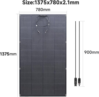ALLPOWERS SF200 200W Flexible Solar Panel, Ultra-Thin 3mm Bendable