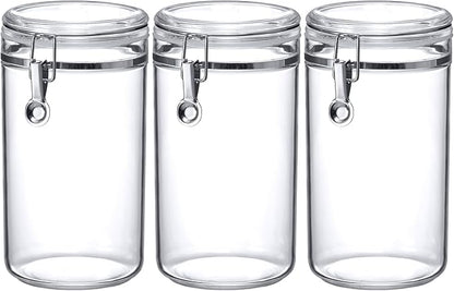 Amazing Abby - Cathy - 70-Ounce Plastic Canister (Set of 3), Plastic Airtight Food Container, Stackable for Pantry Storage, BPA-Free and Shatter-Proof, Perfect for Home and Commercial Use
