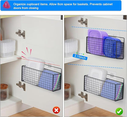 2 Pack Large Adhesive Cabinet Organizer
