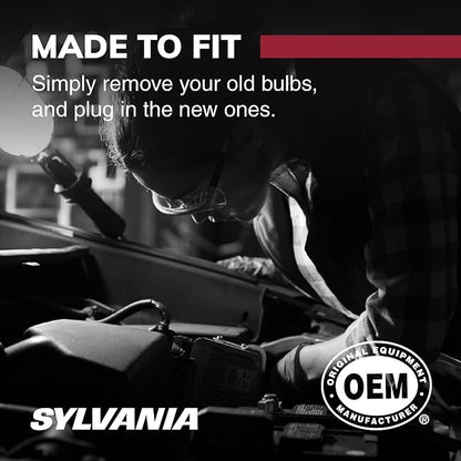 SYLVANIA - 2357 Long Life Miniature - Bulb, Ideal for Daytime Running Lights (DRL) and Back-Up/Reverse Lights (Contains 2 Bulbs)