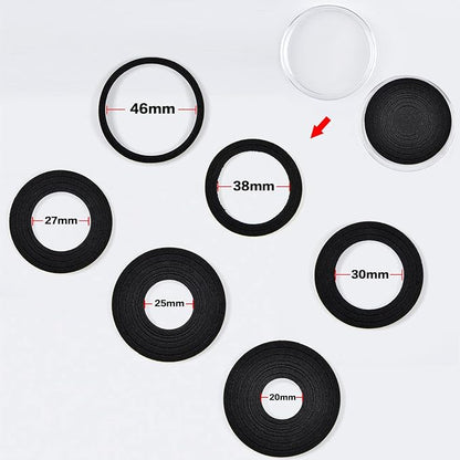 96 Pieces 46mm Coin Capsules, with Foam Gasket and Plastic Storage Organizer Box, 6 Sizes (20/25/27/30/38/46mm) Coins Collector Case Holder for Coin Collection Supplies(Black)