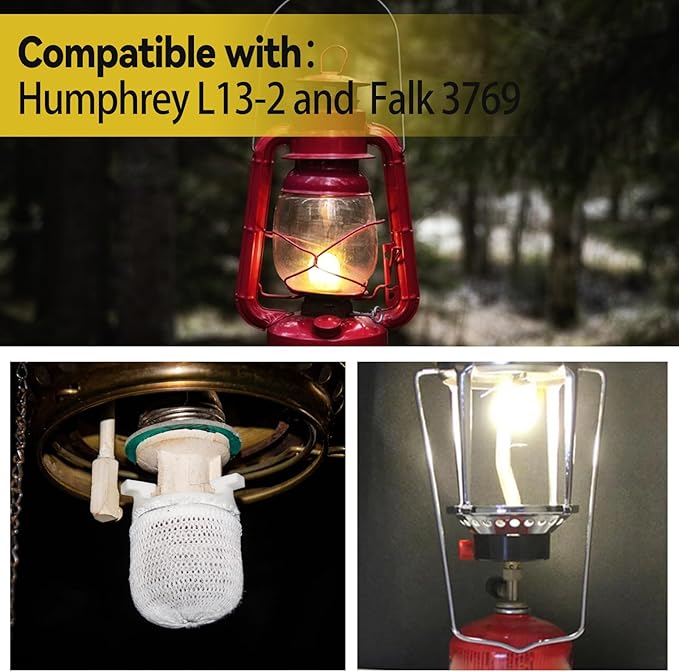 Preformed Gas Light Mantles, Gas Lamp Mantles Gaslight Mantles Preformed Inverted Mantle Gas Light Preformed Mantle for Outdoor Indoor Gas Lights