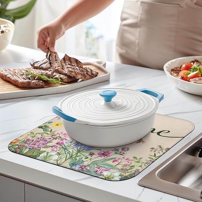 Dish Drying Mat Drainer Pads