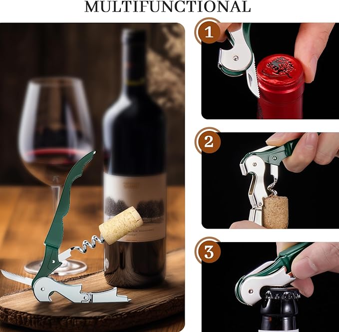 HYZ 2-Pack Wine Opener Waiter Corkscrew, Professional Wine Key