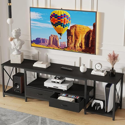 GYIIYUO TV Stand with Fabric Drawer